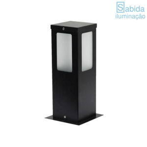 Balizador Quadrado Jardim Alumínio Led